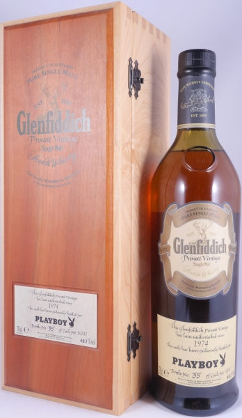 Glenfiddich 1974 31 Years Oak Cask No. 10245 Playboy Selection Speyside Single Malt Scotch Whisky Cask Strength 48,1%