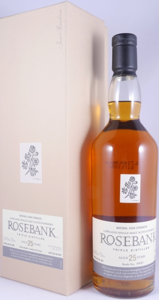 Rosebank 1981 25 Years Special Release 2007 Limited Edition Triple Distilled Lowland Single Malt Scotch Whisky Cask Strength 61.4%