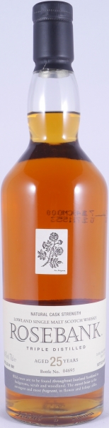 Rosebank 1981 25 Years Special Release 2007 Limited Edition Triple Distilled Lowland Single Malt Scotch Whisky Cask Strength 61.4%