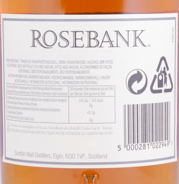Rosebank 1981 25 Years Special Release 2007 Limited Edition Triple Distilled Lowland Single Malt Scotch Whisky Cask Strength 61.4%