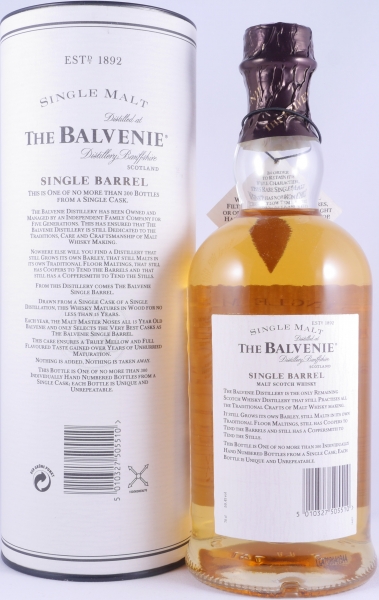 Balvenie 1982 15 Years Oak Cask No. 246 Single Barrel Highland Single Malt Scotch Whisky 50,4%