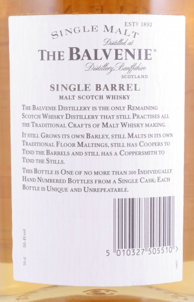 Balvenie 1982 15 Years Oak Cask No. 246 Single Barrel Highland Single Malt Scotch Whisky 50,4%