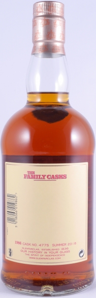 Glenfarclas 1986 32 Years The Family Casks Refill Sherry Butt Cask No. 4775 Highland Single Malt Scotch Whisky 47,7%
