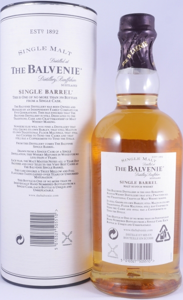 Balvenie 1991 15 Years Oak Cask No. 1117 Single Barrel Highland Single Malt Scotch Whisky 47,8%