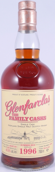 Glenfarclas 1996 22 Years The Family Casks First Fill Sherry Butt Cask No. 1499 Highland Single Malt Scotch Whisky 46,8%