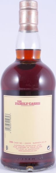 Glenfarclas 1989 29 Years The Family Casks Summer 2018 1st Fill Sherry Butt Cask No. 13005 Highland Single Malt Scotch Whisky 52.3%