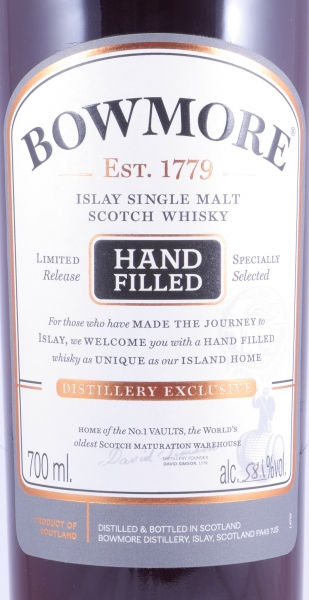 Bowmore 2000 17 Years First Fill Oloroso Sherry Cask No. 2488 26th Hand-Filled Limited Release Islay Single Malt Scotch Whisky 58.1%