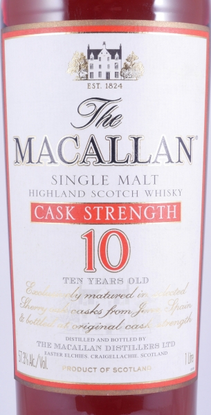 Macallan 10 Years Cask Strength Sherry Oak Highland Single Malt Scotch Whisky 57,3%