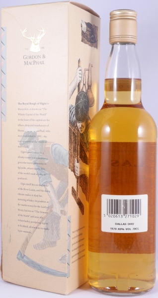 Dallas Dhu 1979 20 Years Oak Casks Gordon and MacPhail Distillery Label Gold Screw Cap Speyside Single Malt Scotch Whisky 40.0%