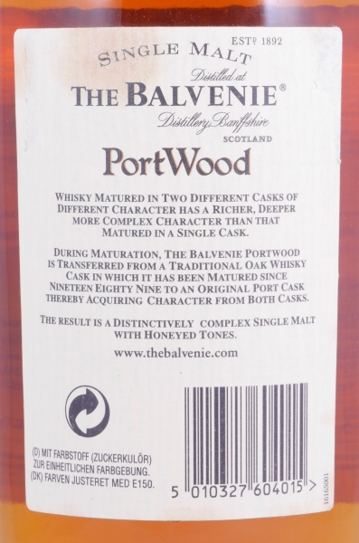 Balvenie 1989 14 Years Port Wood Limited Release Highland Single Malt Scotch Whisky 40,0%