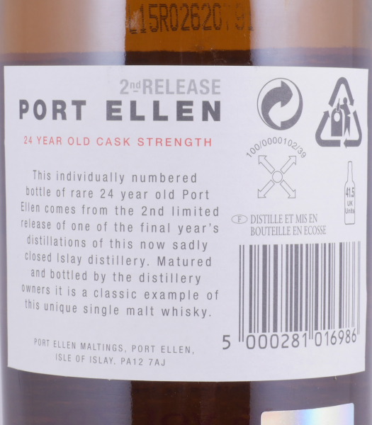 Port Ellen 1978 24 Years 2nd Annual Release 2002 Limited Edition Islay Single Malt Scotch Whisky Cask Strength 59.35%