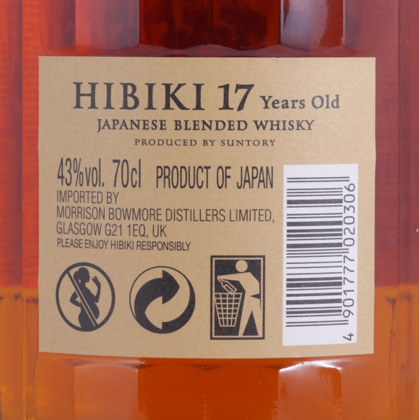 Hibiki 17 Years Japan Premium Blended Whisky 43,0%