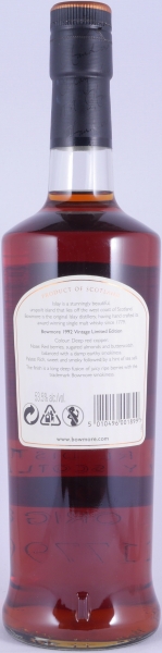 Bowmore 1992 16 Years Limousin Bordeaux Wine Cask Limited Release Islay Single Malt Scotch Whisky Cask Strength 53,5%