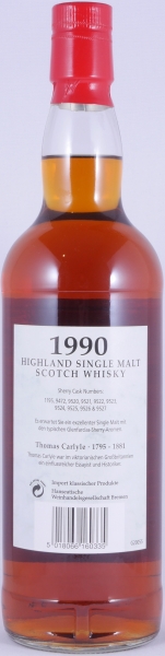 Glenfarclas 1990 26 Years Sherry Casks Nos. 1195, 9472, 9520-9527 Edition No. 21 Thomas Carlyle Highland Single Malt Scotch Whisky 46.0%