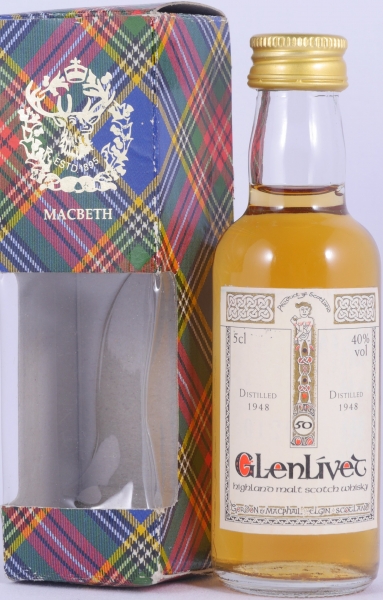 Glenlivet 1948 50 Years Gordon & MacPhail Book of Kells Miniatur Highland Single Malt Scotch Whisky 40,0%