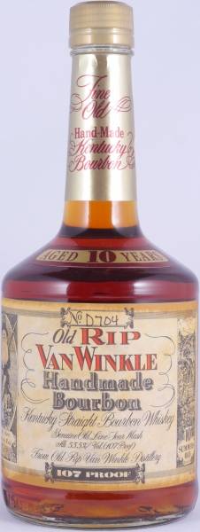 Old Rip Van Winkle 10 Years Dumpy Bottle No. D704 Handmade Kentucky Straight Bourbon Whiskey 53,5%