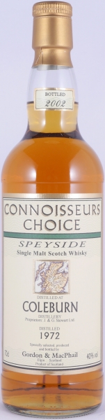 Coleburn 1972 30 Years Gordon und MacPhail Connoisseurs Choice Speyside Single Malt Scotch Whisky 40.0%