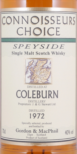 Coleburn 1972 30 Years Gordon und MacPhail Connoisseurs Choice Speyside Single Malt Scotch Whisky 40.0%