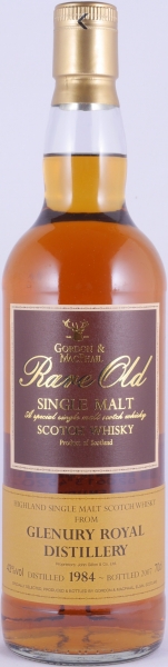 Glenury Royal 1984 23 Years Oak Cask Gordon and MacPhail Rare Old Highland Single Malt Scotch Whisky 43.0%