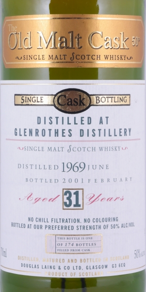 Glenrothes 1969 31 Years Oak Cask Douglas Laing Old Malt Cask Single Cask Bottling Speyside Single Malt Scotch Whisky 50,0%