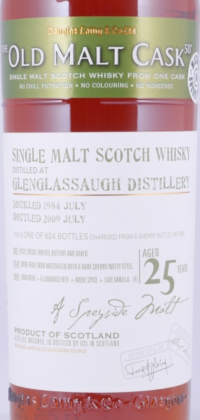 Glenglassaugh 1984 25 Years Sherry Butt Cask No. DL 5362 Douglas Laing OMC Highland Single Malt Scotch Whisky 50,0%