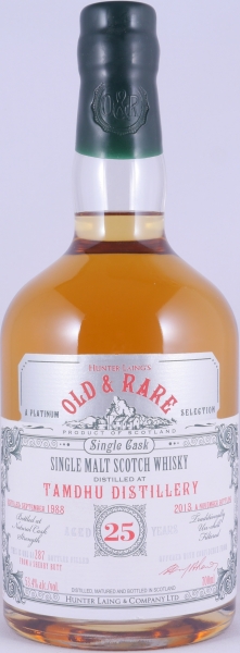 Tamdhu 1988 25 Years Sherry Butt Hunter Laing Old and Rare Platinum Selection Speyside Single Malt Scotch Whisky 53,4%