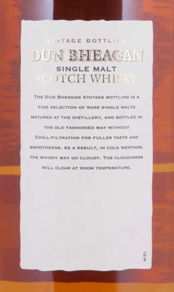 Glen Scotia 1975 31 Years Barrel No. 2191 Dun Bheagan Special Edition Campbeltown Single Malt Scotch Whisky 51.4%