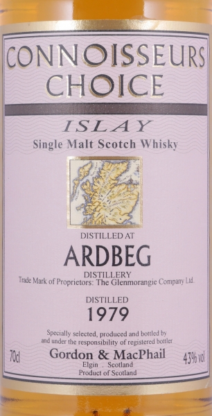 Ardbeg 1979 26 Years Refill Bourbon Barrel Gordon and MacPhail Connoisseurs Choice Islay Single Malt Scotch Whisky 43.0%
