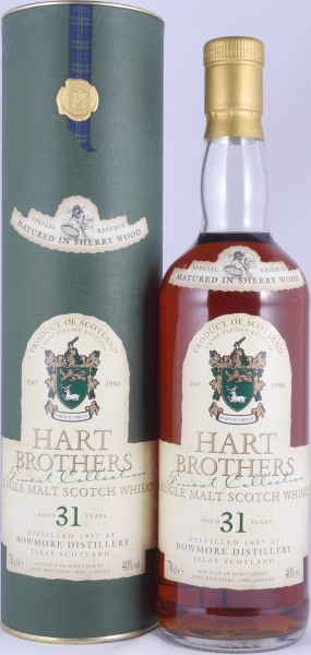 Bowmore 1957 31 Years Sherry Wood Special Reserve Hart Brothers Finest Collection Islay Single Malt Scotch Whisky 40,0%