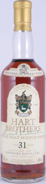 Bowmore 1957 31 Years Sherry Wood Special Reserve Hart Brothers Finest Collection Islay Single Malt Scotch Whisky 40,0%