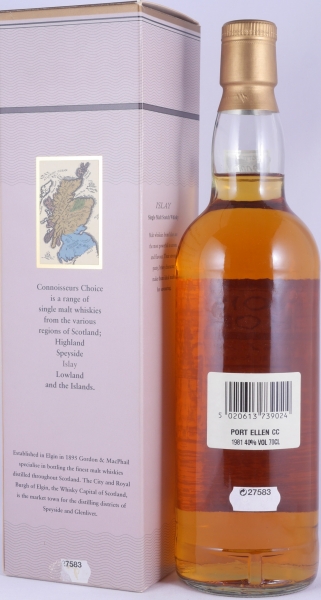 Port Ellen 1981 19 Years Gordon und MacPhail Connoisseurs Choice Islay Single Malt Scotch Whisky 40,0%