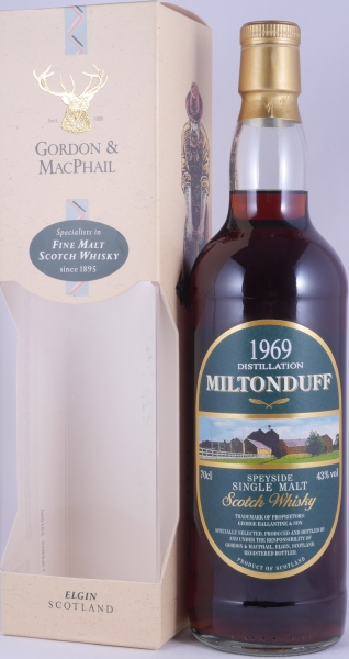 Miltonduff 1969 39 Years Sherry Butt Gordon und MacPhail Rare Vintage Speyside Single Malt Scotch Whisky 43,0%