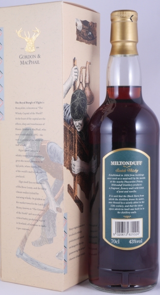 Miltonduff 1969 39 Years Sherry Butt Gordon und MacPhail Rare Vintage Speyside Single Malt Scotch Whisky 43,0%