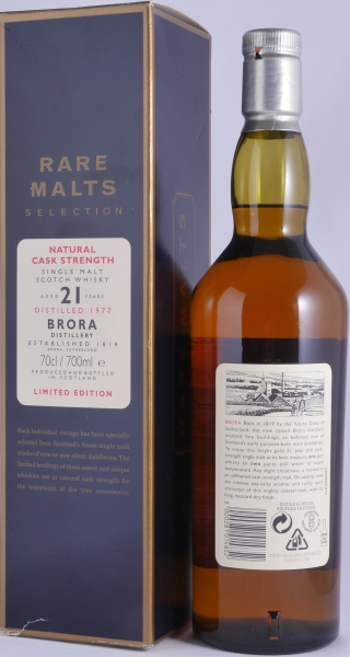 Brora 1977 21 Years Diageo Rare Malts Selection Limited Edition Highland Single Malt Scotch Whisky Cask Strength 56.9%