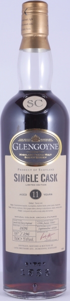 Glengoyne 1997 11 Years Spanish Oak Sherry Hogshead Cask No. 2696 Highland Single Malt Scotch Whisky Cask Strength 55.6%