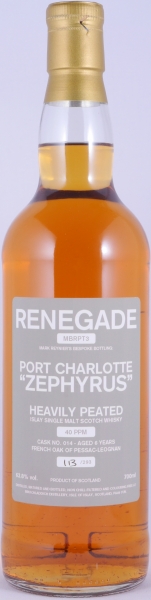 Port Charlotte 2007 6 Years Zephyrus Renegade MBRPT3 French Oak of Pessac-Léognan Cask No. 014 Islay Single Malt Scotch Whisky 63.8%