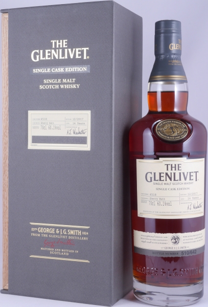 Glenlivet 2003 14 Years Sherry Butt Cask No. 4518 Limited Single Cask Edition Speyside Single Malt Scotch Whisky 60,1%