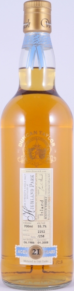Highland Park 1986 21 Years Oak Cask No. 2252 Duncan Taylor Cask Strength Rare Auld Edition Orkney Islands Single Malt Scotch Whisky 55,7%