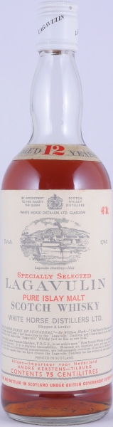 Lagavulin 12 Years Specially Selected White Horse Distillers LTD. White Screw Cap Pure Islay Malt Scotch Whisky 43.0%