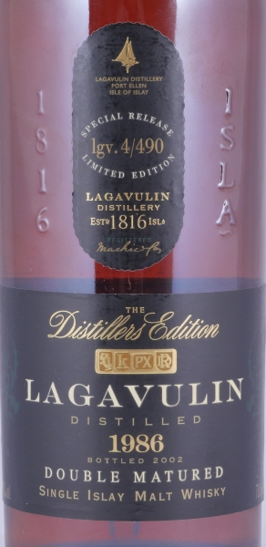 Lagavulin 1986 16 Years Distillers Edition 2002 Special Release lgv.4/490 Islay Single Malt Scotch Whisky 43.0% No Box