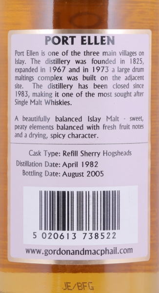 Port Ellen 1982 23 Years Refill Sherry Hogsheads Gordon und MacPhail Connoisseurs Choice Single Malt Scotch Whisky 40,0%