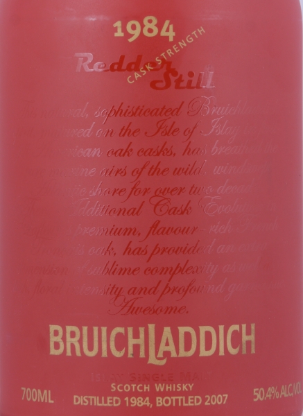 Bruichladdich 1984 22 Years Redder Still 2nd Limited Release Château Lafleur Cask Finish Islay Single Malt Scotch Whisky Cask Strength 50,4%