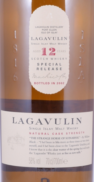 Lagavulin 12 Years 1st Special Release 2002 Limited Edition Islay Single Malt Scotch Whisky Cask Strength 58.0%