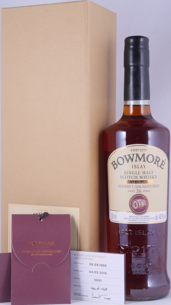 Bowmore 1988 26 Years Sherry Cask No. 3001 Feis Ile 2015 Limited Edition Islay Single Malt Scotch Whisky 48.3%