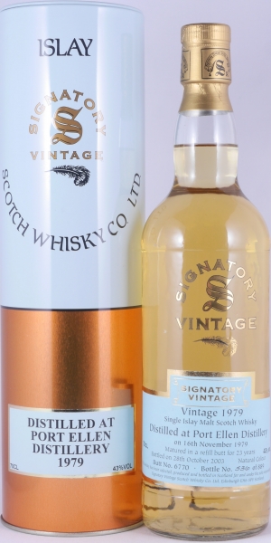 Port Ellen 1979 23 Years Refill Butt Cask No. 6770 Signatory Vintage Islay Single Malt Scotch Whisky 43,0%