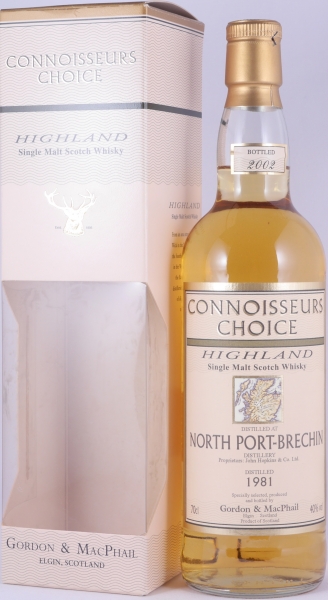 North Port-Brechin 1981 21 Years Gordon and MacPhail Connoisseurs Choice Highland Single Malt Scotch Whisky 40.0%