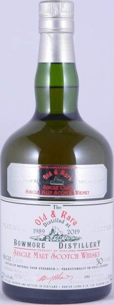Bowmore 1989 30 Years Hunter Laing Old and Rare Heritage Platinum Selection Islay Single Malt Scotch Whisky Cask Strength 48.1%