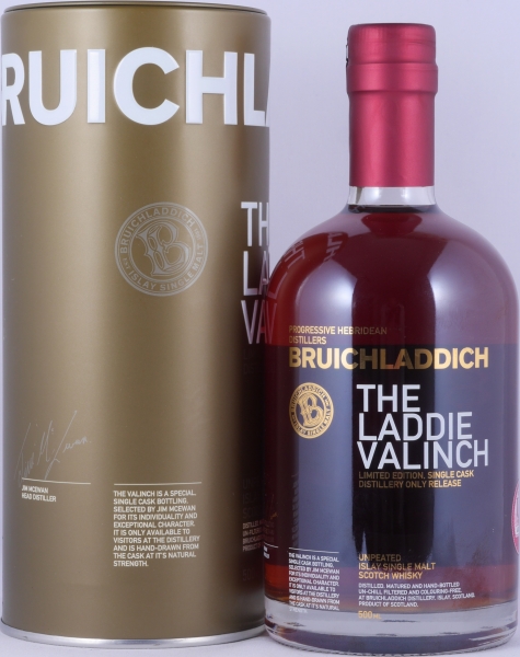 Bruichladdich 1991 24 Years Bourbon/Fine French Oak Cask No. 034 Laddie Crew Valinch No. 18 David Hope JNR Islay Single Malt Scotch Whisky 46.9%