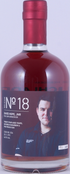 Bruichladdich 1991 24 Years Bourbon/Fine French Oak Cask No. 034 Laddie Crew Valinch No. 18 David Hope JNR Islay Single Malt Scotch Whisky 46.9%
