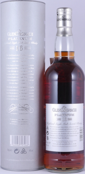 Glendronach Platinum 16 Years Oloroso Sherry Casks Release 2014 Highland Single Malt Scotch Whisky 48,0%